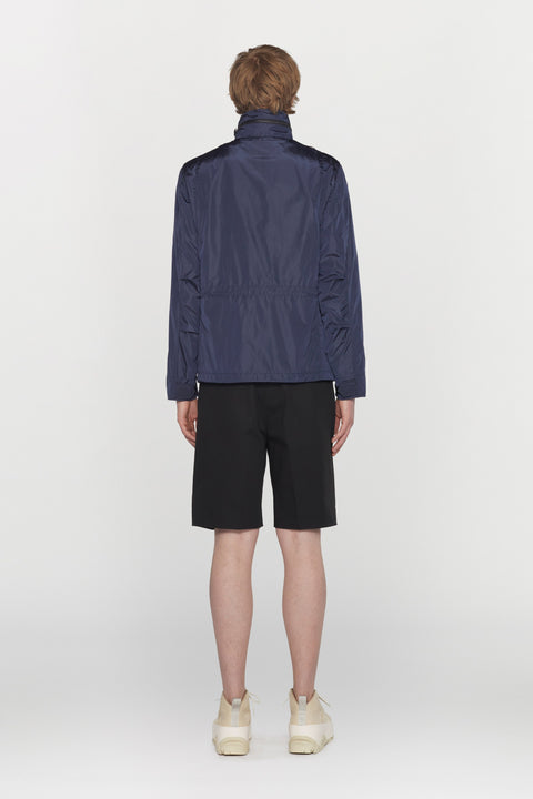 Water-repellent nylon field jacket with service hood