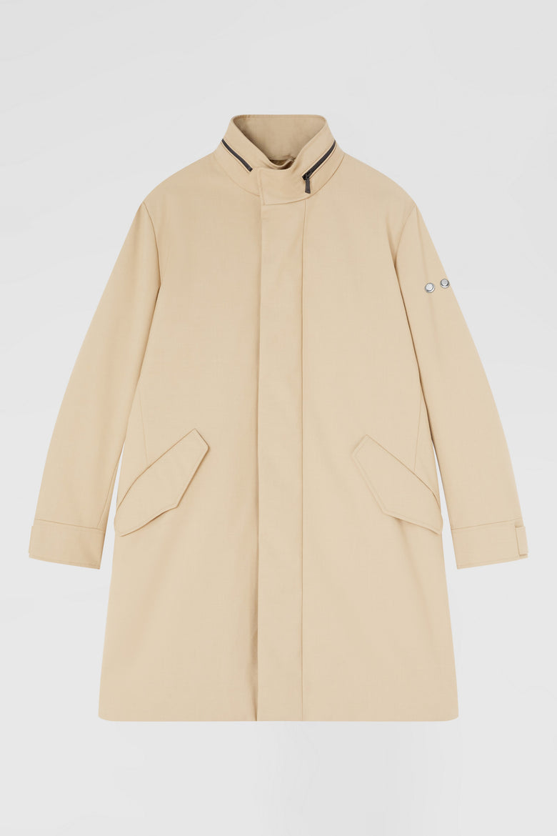 Raincoat with down padding