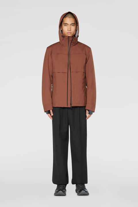 Wind and rain jacket with detachable inner down