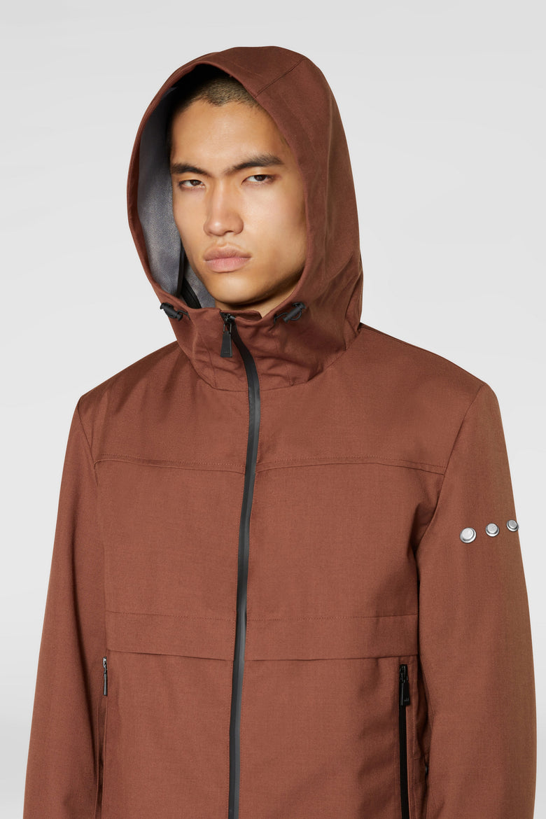 Wind and rain jacket with detachable inner down
