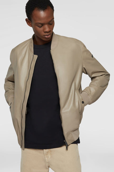 Soft Leather Bomber