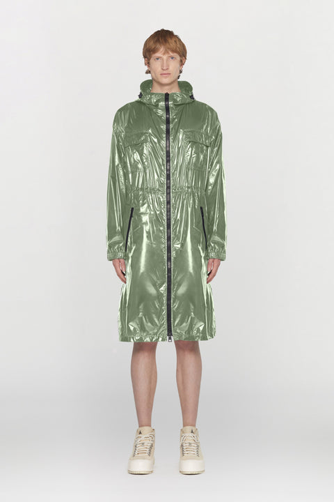 Water-repellent and windproof nylon gender neutral parka with hood