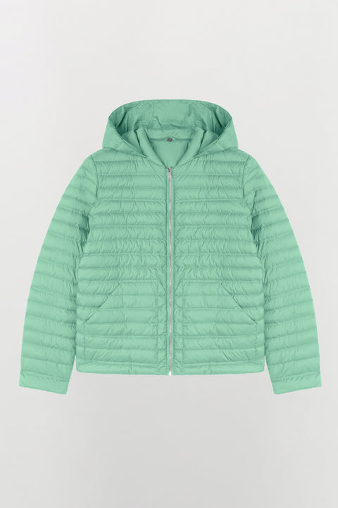 Goose down, reversible jacket in tech, ultralight fabric