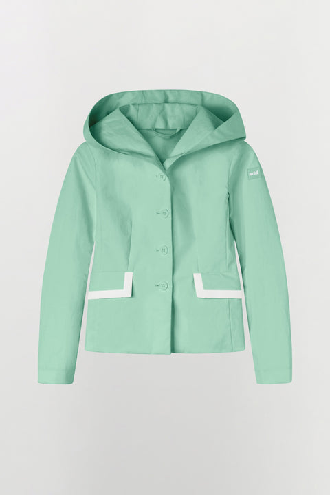 Waterproof natural fiber jacket with hood